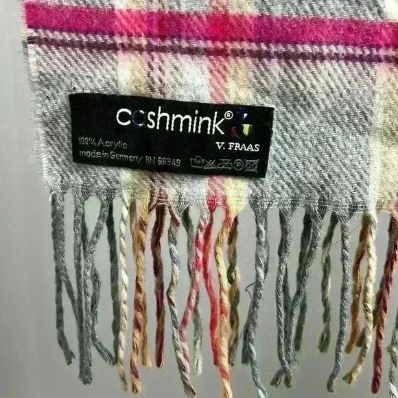 Pink, Purple, and Gray Cashmink Scarf by V. Fraas - Picture 2 of 6